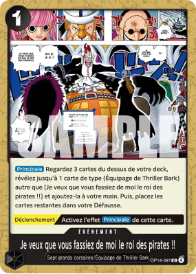 Carte One Piece Je veux que vous fassiez de moi le roi des pirates !! OP14-097 UC