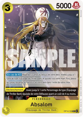 Carte One Piece Absalom OP14-100 R