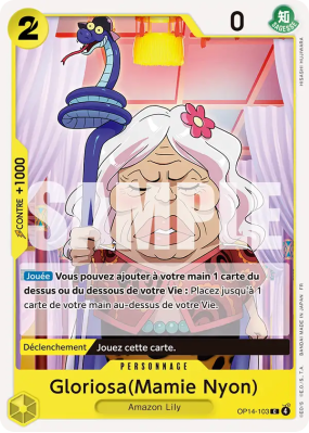Carte One Piece Gloriosa(Mamie Nyon) OP14-103 C