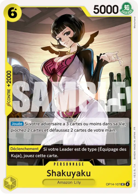Carte One Piece Shakuyaku OP14-107 UC