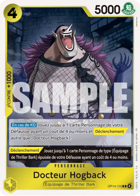 Carte One Piece Docteur Hogback OP14-110 R