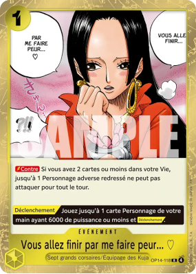 Carte One Piece Vous allez finir par me faire peur ♡. OP14-118 R