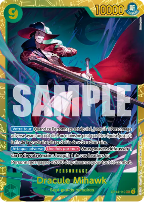 Carte One Piece Dracule Mihawk OP14-119 SEC