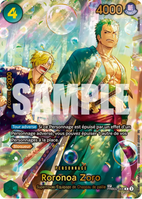 Carte One Piece Roronoa Zoro PRB02-006 SP CARD