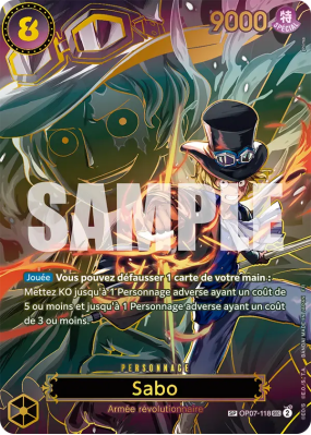 Carte One Piece Sabo OP07-118 SP CARD