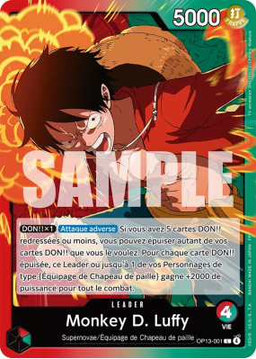 Carte One Piece Monkey D. Luffy OP13-001 L