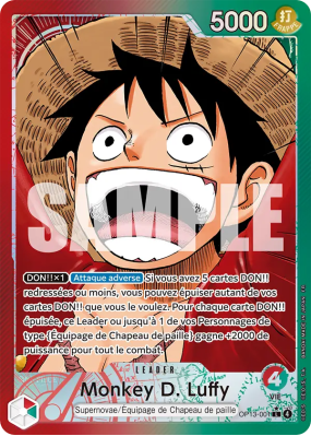 Carte One Piece Monkey D. Luffy OP13-001 L ALT ART