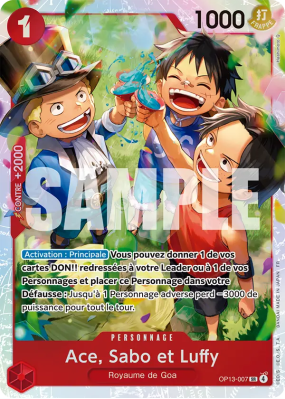 Carte One Piece Ace, Sabo et Luffy OP13-007 SR