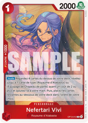 Carte One Piece Nefertari Vivi OP13-012 R