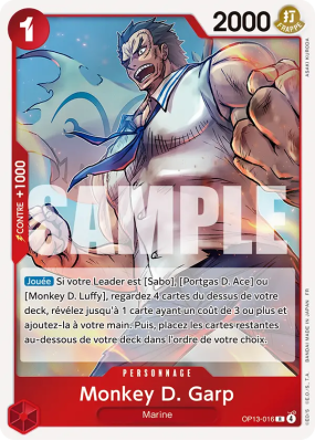 Carte One Piece Monkey D. Garp OP13-016 R