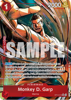 Carte One Piece Monkey D. Garp OP13-016 R ALT ART