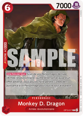 Carte One Piece Monkey D. Dragon OP13-017 R