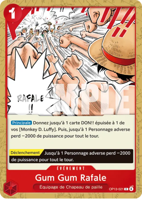 Carte One Piece Gum Gum Rafale OP13-021 C