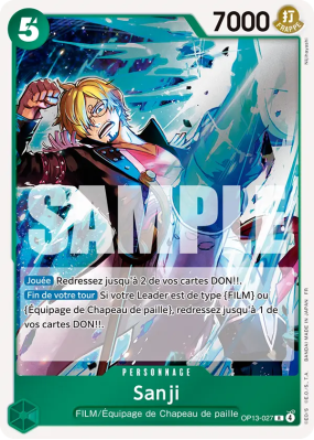 Carte One Piece Sanji OP13-027 R