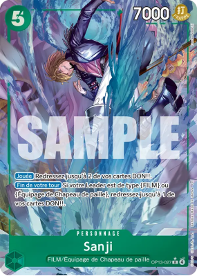 Carte One Piece Sanji OP13-027 R ALT ART