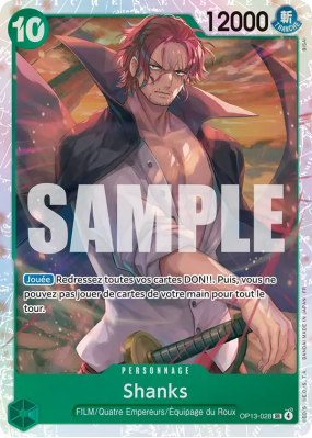 Carte One Piece Shanks OP13-028 SR