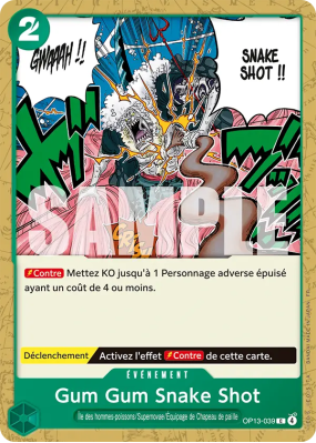 Carte One Piece Gum Gum Snake Shot OP13-039 C