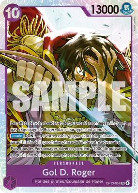Carte One Piece Gol D. Roger OP13-064 SR