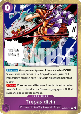 Carte One Piece Trépas divin OP13-076 R