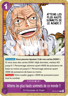 Carte One Piece Atteins les plus hauts sommets de ce monde !! OP13-077 C
