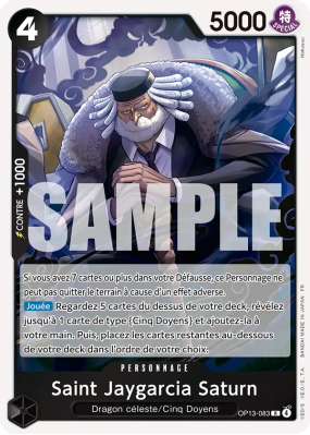 Carte One Piece Saint Jaygarcia Saturn OP13-083 R