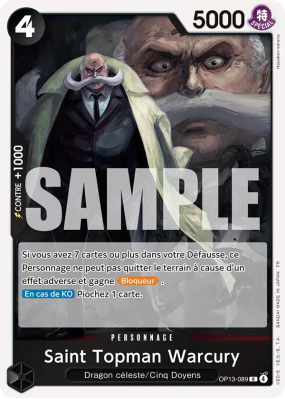 Carte One Piece Saint Topman Warcury OP13-089 R