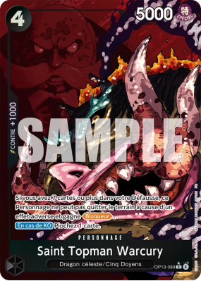 Carte One Piece Saint Topman Warcury OP13-089 R ALT ART