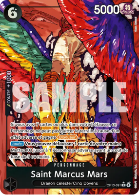 Carte One Piece Saint Marcus Mars OP13-091 R ALT ART