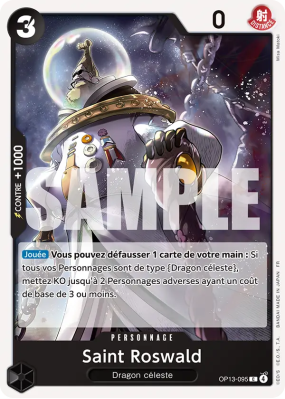 Carte One Piece Saint Roswald OP13-095 C
