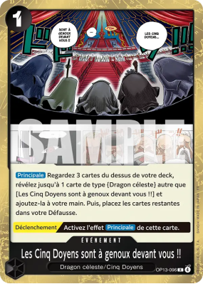 Carte One Piece Les Cinq Doyens sont à genoux devant vous !! OP13-096 R