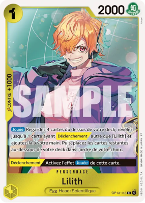 Carte One Piece Lilith OP13-113 R