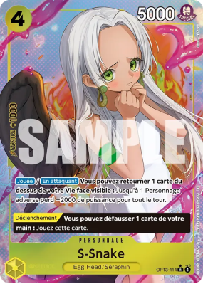 Carte One Piece S-Snake OP13-114 R ALT ART