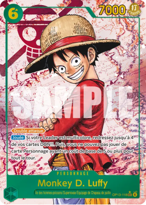 Carte One Piece Monkey D. Luffy OP13-118 SEC ALT ART