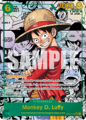 Carte One Piece Monkey D. Luffy OP13-118 SEC MANGA RARE