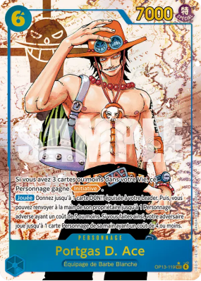 Carte One Piece Portgas D. Ace OP13-119 SEC ALT ART