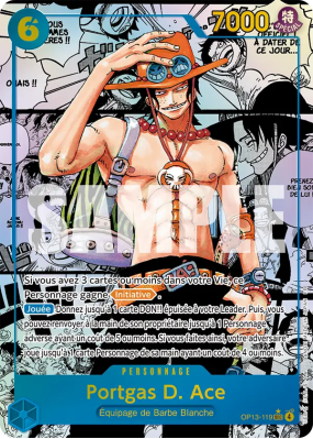 Carte One Piece Portgas D. Ace OP13-119 SEC MANGA RARE