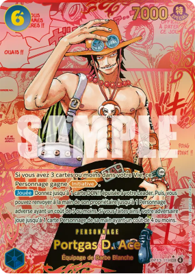 Carte One Piece Portgas D. Ace OP13-119 SEC RED MANGA