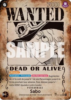 Carte One Piece Sabo OP13-120 SP CARD