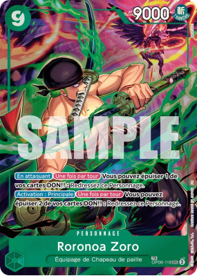Carte One Piece Roronoa Zoro OP06-118 TR