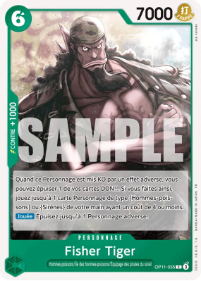 Carte One Piece Fisher Tiger OP11-035 C