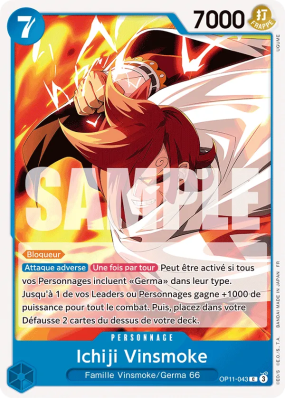 Carte One Piece Ichiji Vinsmoke OP11-043 C