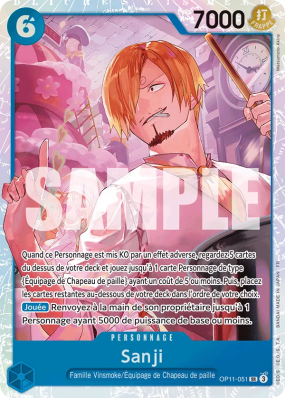 Carte One Piece Sanji OP11-051 SR