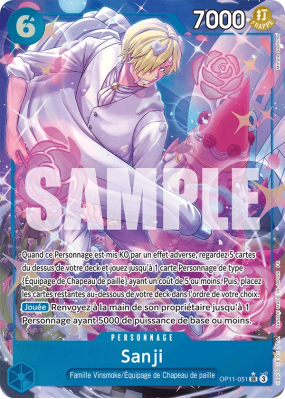 Carte One Piece Sanji OP11-051 SR ALT ART
