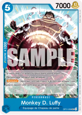 Carte One Piece Monkey D. Luffy OP11-058 UC
