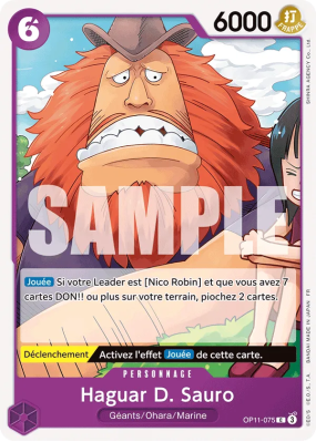 Carte One Piece Haguar D. Sauro OP11-075 C