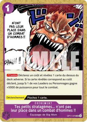 Carte One Piece Tes petits stratagèmes n'ont pas leur place dans un combat d'hommes !! OP11-079 UC