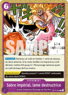 Carte One Piece Sabre impérial, lame destructrice OP11-081 C