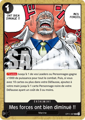 Carte One Piece Mes forces ont bien diminué !! OP11-097 UC