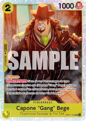 Carte One Piece Capone "Gang" Bege OP11-101 SR