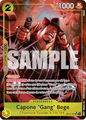 Carte One Piece Capone "Gang" Bege OP11-101 SR ALT ART